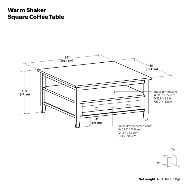 Warm Shaker Wood 36