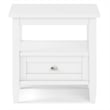 Warm Shaker 20 inch Solid Wood Transitional End Table in White (Set of 2)