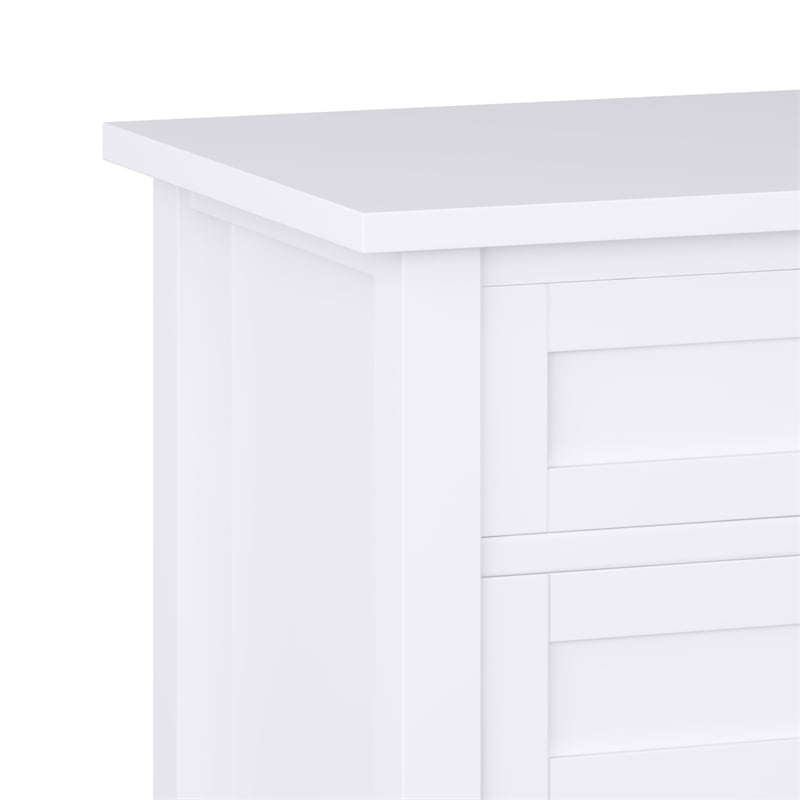 Warm Shaker 24 inch Solid Wood Transitional Night Stand in White (Set of 2)