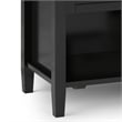 Warm Shaker 24 inch Solid Wood Transitional Night Stand in Black (Set of 2)