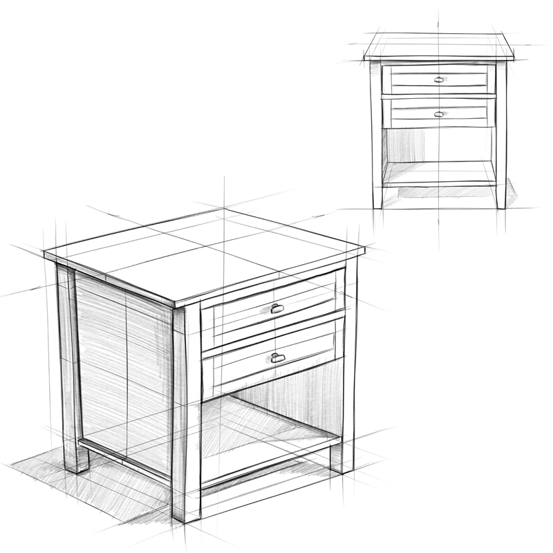 Warm Shaker 24 inch Solid Wood Transitional Night Stand in Black (Set of 2)