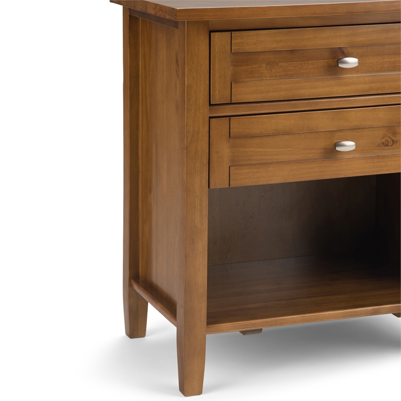 Warm Shaker 24 inch Solid Wood Night Stand in Light Golden Brown (Set of 2)