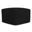 Chantal 24 inch Wide Contemporary Pouf in Black Boucle Fabric