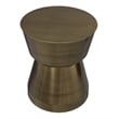 Allegra 16 inch Wide Modern Metal Side Table in Antique Brass Iron& Assembled