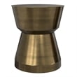 Allegra 16 inch Wide Modern Metal Side Table in Antique Brass Iron& Assembled