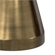 Allegra 16 inch Wide Modern Metal Side Table in Antique Brass Iron& Assembled