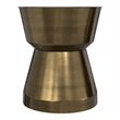 Allegra 16 inch Wide Modern Metal Side Table in Antique Brass Iron& Assembled