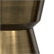 Allegra 16 inch Wide Modern Metal Side Table in Antique Brass Iron& Assembled
