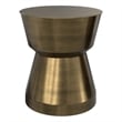 Allegra 16 inch Wide Modern Metal Side Table in Antique Brass Iron& Assembled