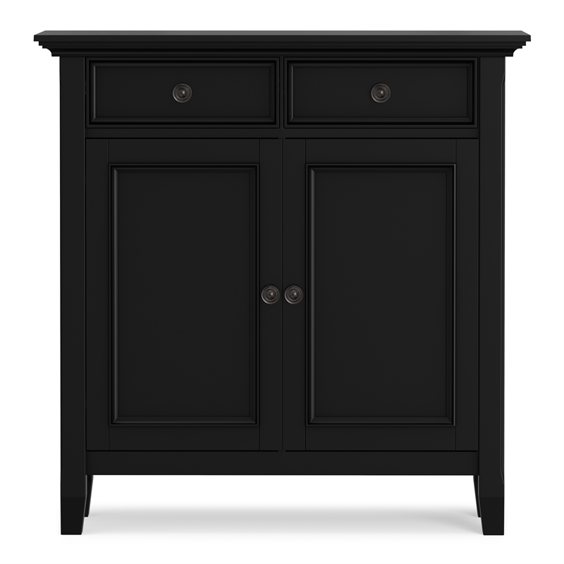 Amherst 36 inch Wide Solid Wood Transitional Storage Cabinet in Black