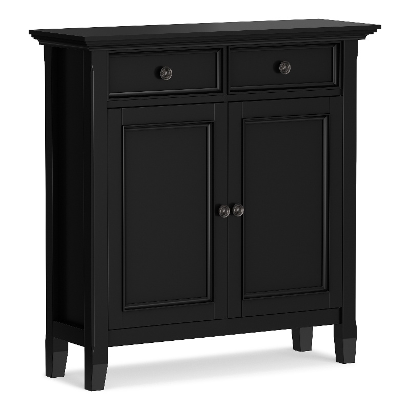 Amherst 36 inch Wide Solid Wood Transitional Storage Cabinet in Black
