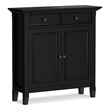 Amherst 36 inch Wide Solid Wood Transitional Storage Cabinet in Black