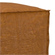Brody 18 inch Wide Boho Square Pouf in Tan Genuine Leather