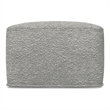Chantal 24 inch Wide Contemporary Pouf in Light Gray Boucle Fabric