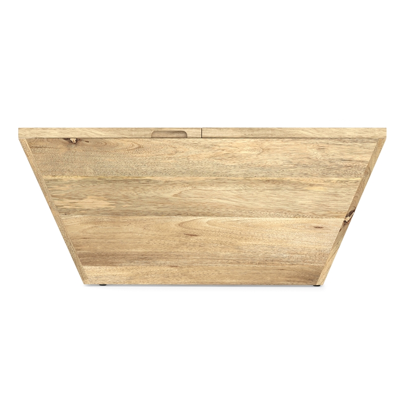 Abba 36 inch Wide Solid Mango Modern Lift Top Coffee Table in Natural