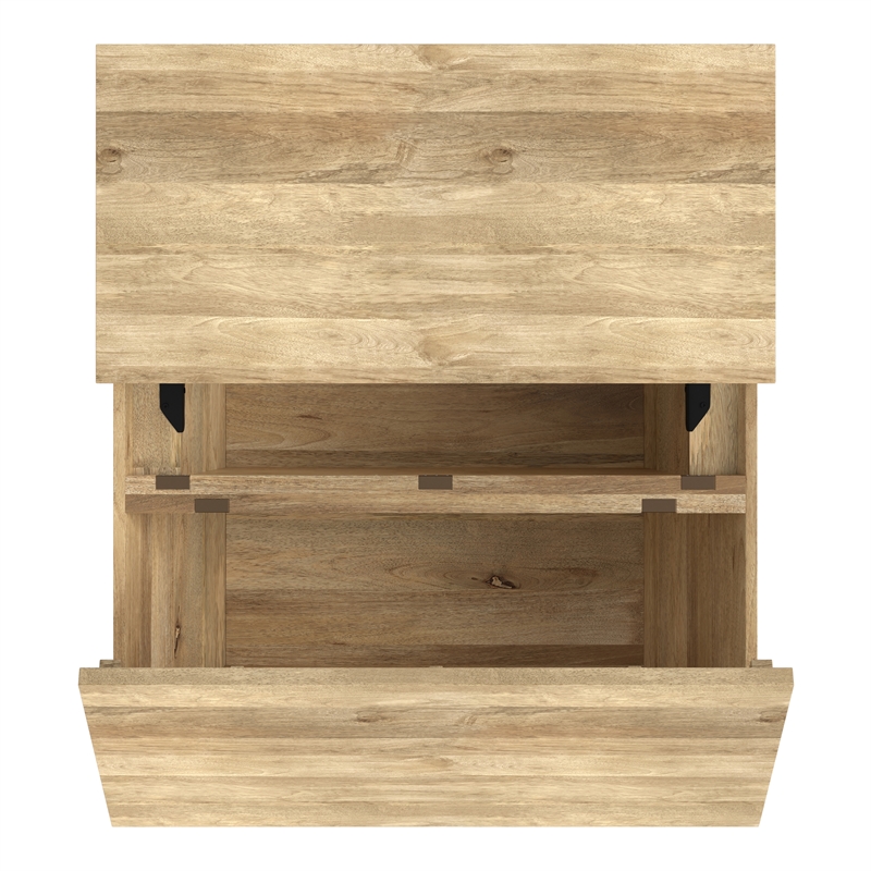 Abba 36 inch Wide Solid Mango Modern Lift Top Coffee Table in Natural