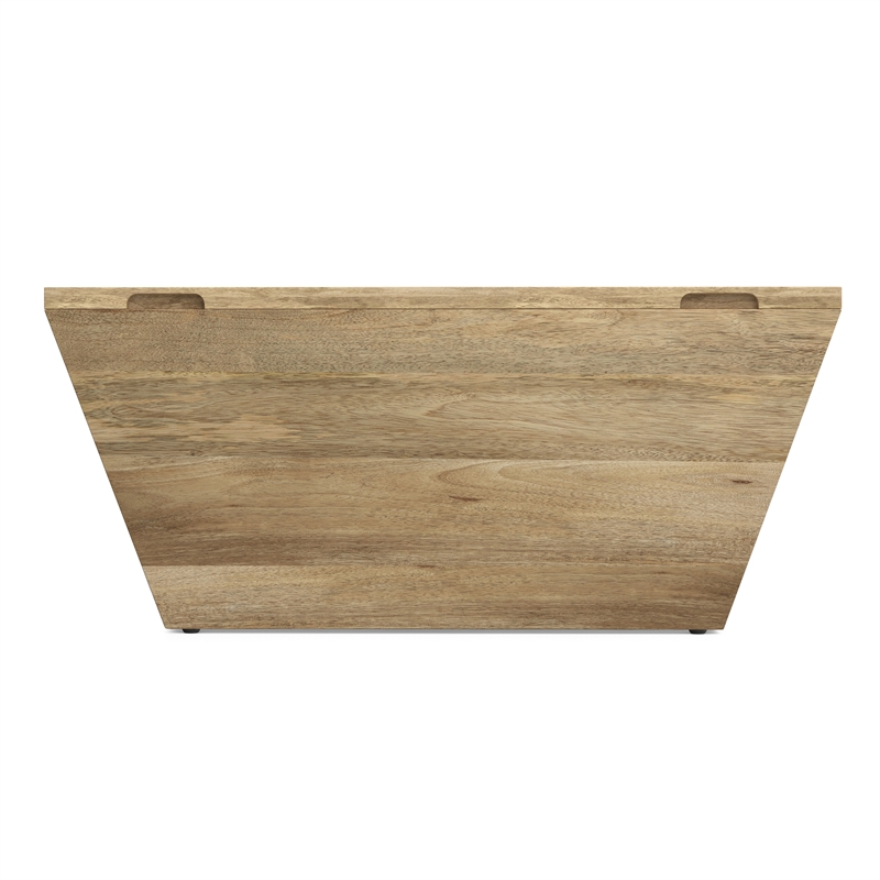Abba 36 inch Wide Solid Mango Modern Lift Top Coffee Table in Natural