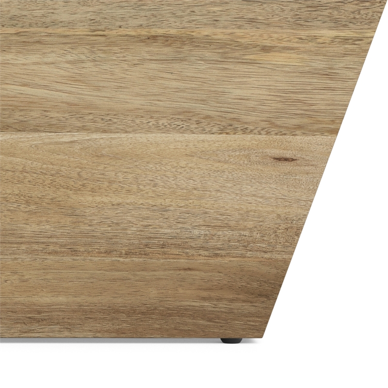 Abba 36 inch Wide Solid Mango Modern Lift Top Coffee Table in Natural