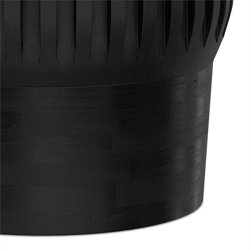 Lyall 16 inch Wide Solid Mango Contemporary End Table in Black& Assembled