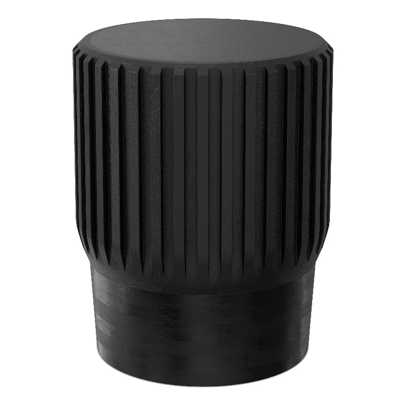 Lyall 16 inch Wide Solid Mango Contemporary End Table in Black& Assembled