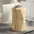 Mckinley 16 inch Wide Solid Wood Contemporary End Table in Natural & Assembled
