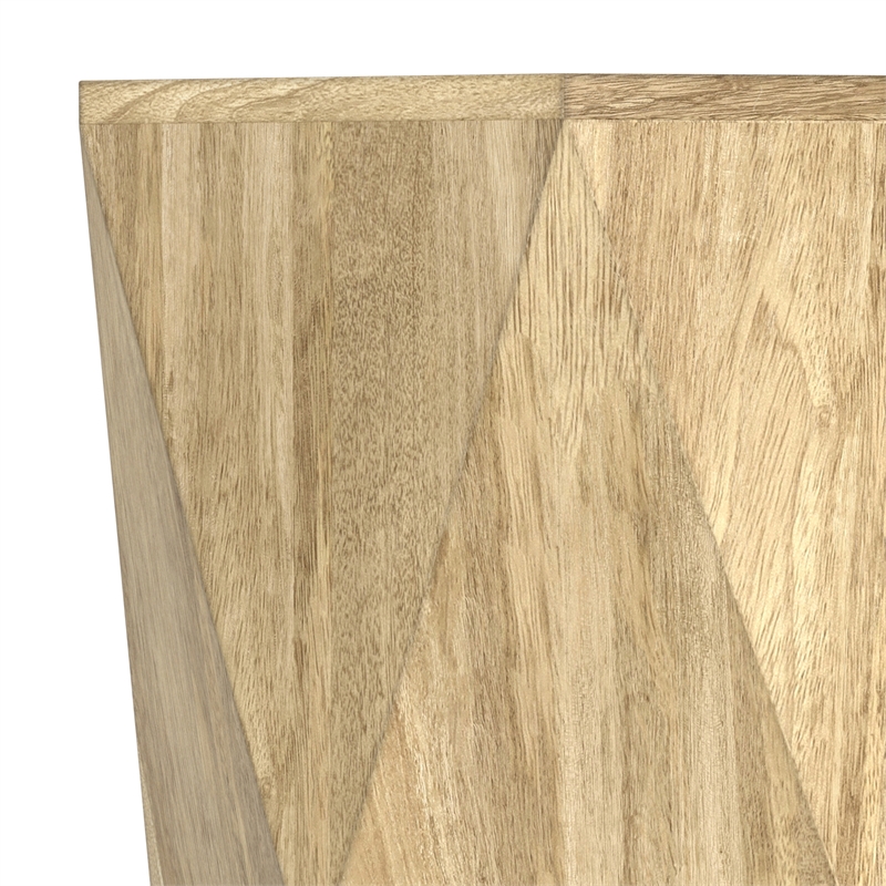 Mckinley 16 inch Wide Solid Wood Contemporary End Table in Natural & Assembled