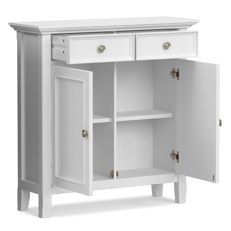 Amherst 36 inch Wide Solid Wood Transitional Storage Cabinet in White