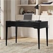 Harper 48 inch Wide Solid Hardwood Mid-Century Modern Small Desk in Black
