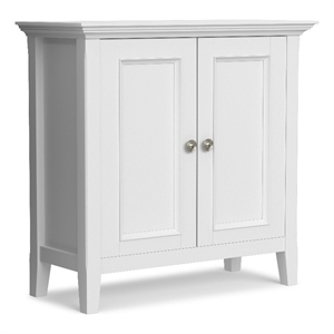 Amherst 32 inch Wide Solid Wood Transitional Low Storage Cabinet in White