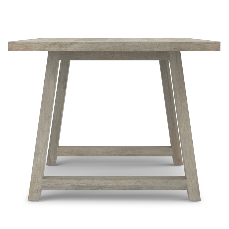 Whitley 72 inch Wide Solid Mango Farmhouse Dining Table in White Wash