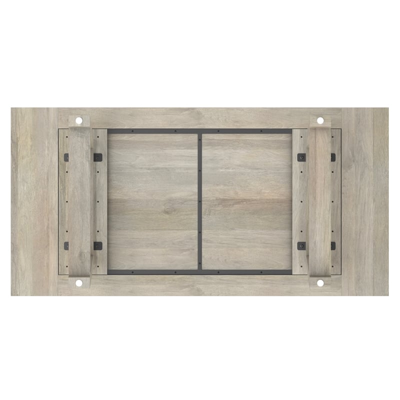 Whitley 72 inch Wide Solid Mango Farmhouse Dining Table in White Wash