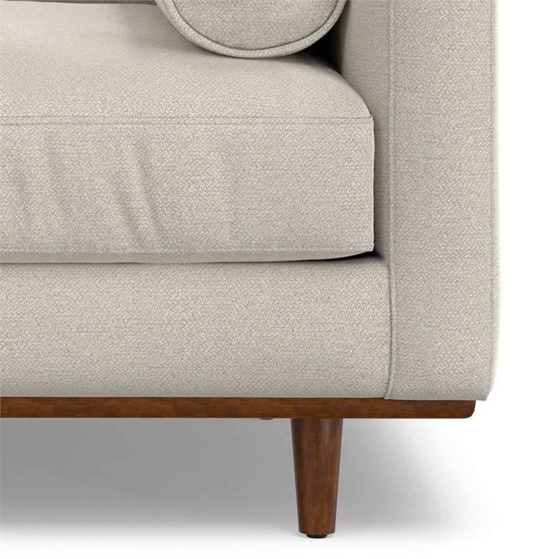 Morrison 42 inch Wide Mid-Century Modern Arm Chair in Cream White
