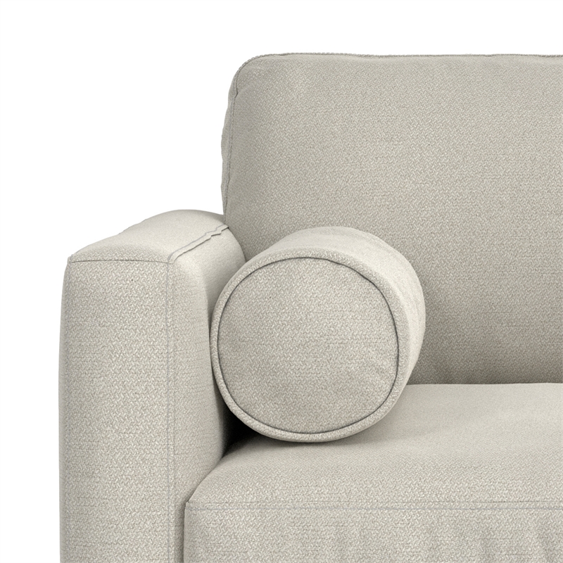 Morrison 42 inch Wide Mid-Century Modern Arm Chair in Cream White