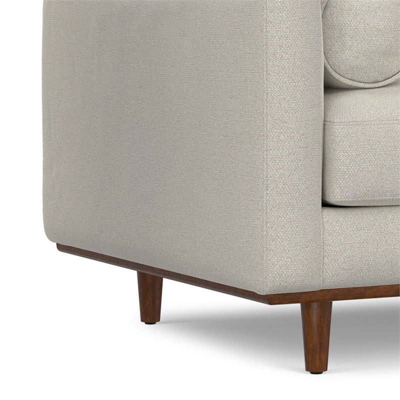 Morrison 42 inch Wide Mid-Century Modern Arm Chair in Cream White
