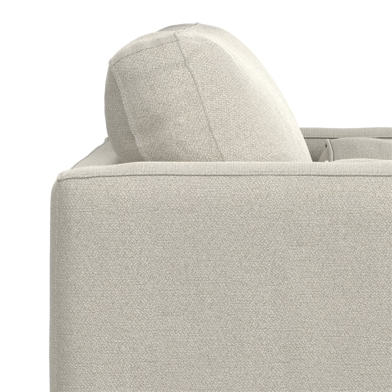 Morrison 42 inch Wide Mid-Century Modern Arm Chair in Cream White