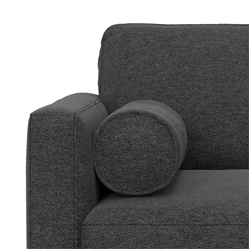 Morrison 42 inch Wide Mid-Century Modern Arm Chair in Charcoal Gray