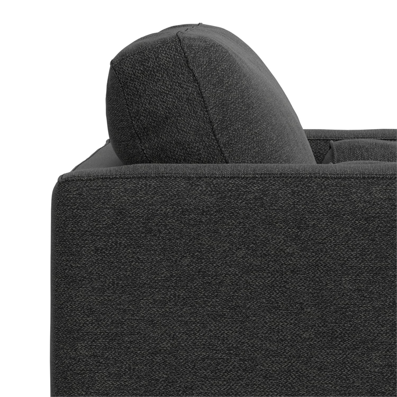 Morrison 42 inch Wide Mid-Century Modern Arm Chair in Charcoal Gray