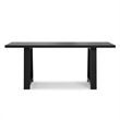 Whitley 72 inch Wide Solid Mango Farmhouse Dining Table in Black