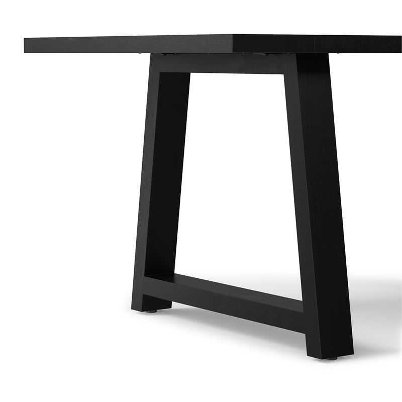 Whitley 72 inch Wide Solid Mango Farmhouse Dining Table in Black