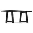 Whitley 72 inch Wide Solid Mango Farmhouse Dining Table in Black