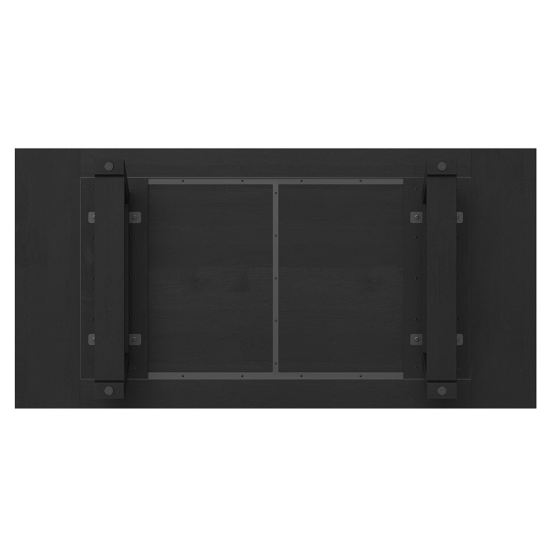 Whitley 72 inch Wide Solid Mango Farmhouse Dining Table in Black