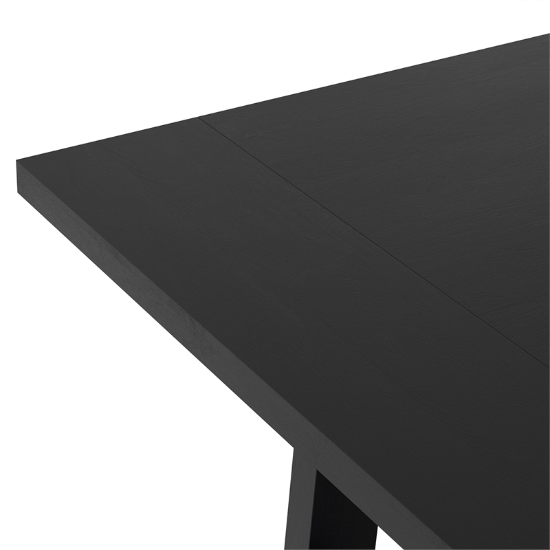 Whitley 72 inch Wide Solid Mango Farmhouse Dining Table in Black