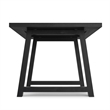 Whitley 72 inch Wide Solid Mango Farmhouse Dining Table in Black