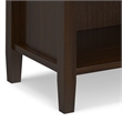 Warm Shaker Solid Wood 24 inch Wide Transitional Nightstand in Tobacco Brown