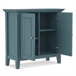 Amherst 32 inch Wide Transitional Low Storage Cabinet in French Blue