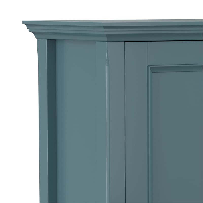 Amherst 32 inch Wide Transitional Low Storage Cabinet in French Blue