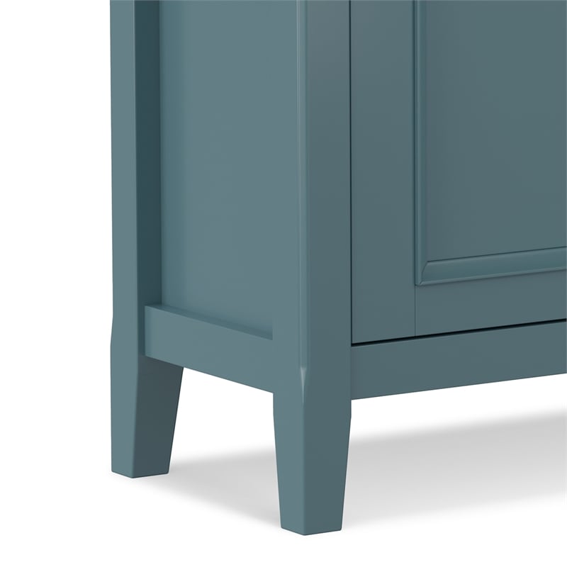 Amherst 32 inch Wide Transitional Low Storage Cabinet in French Blue