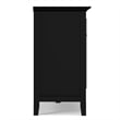 Amherst 66 inch Wide Solid Wood Transitional 4 Door Storage Cabinet in Black