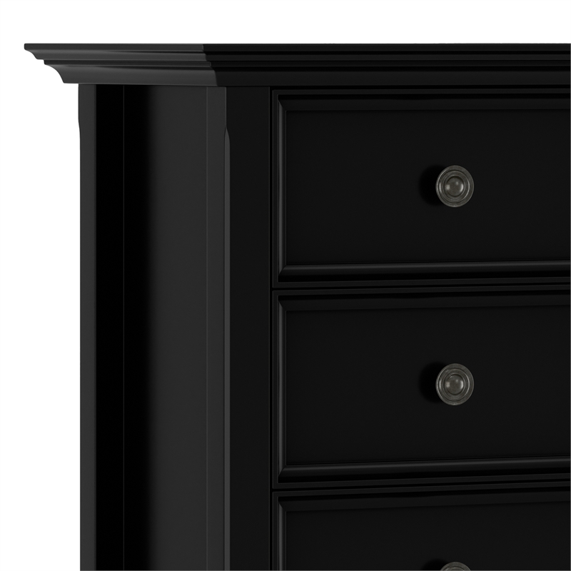Amherst 37 inch Wide Transitional 4 Drawer Storage Cabinet in Black