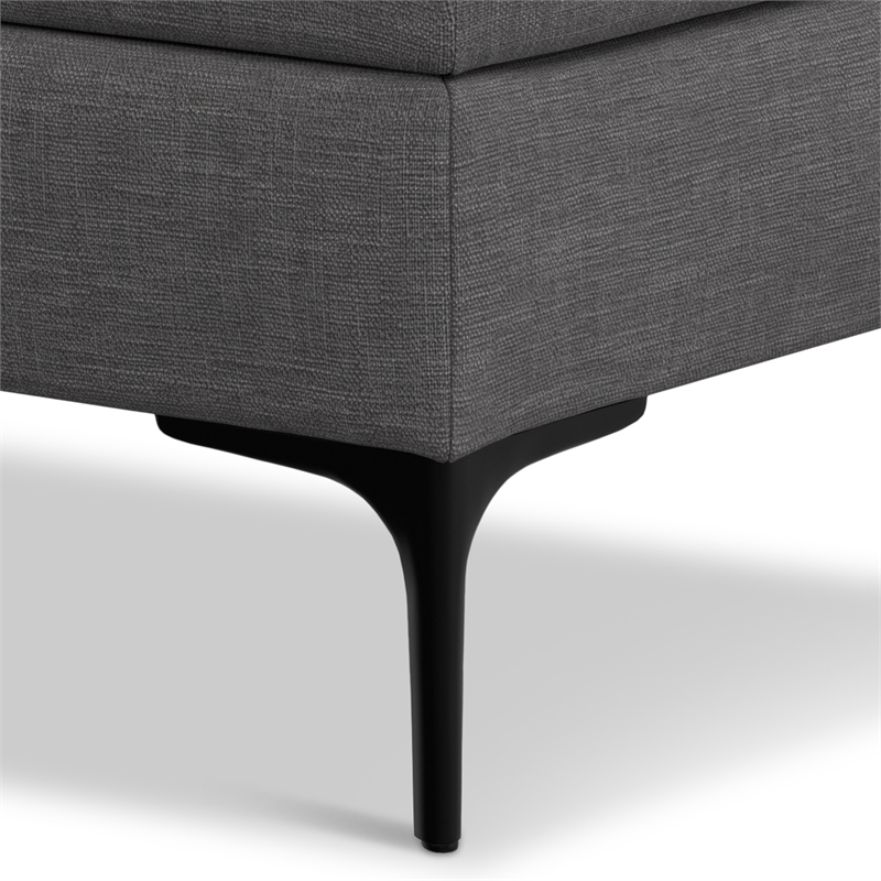 Rebecca 36 inch Wide  Rectangular Coffee Table Storage Ottoman in Slate Gray